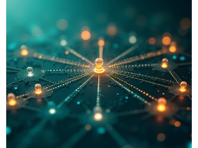 Abstract representation of AI processing health data, with interconnected nodes and glowing lines symbolizing insights. A futuristic, clean aesthetic.