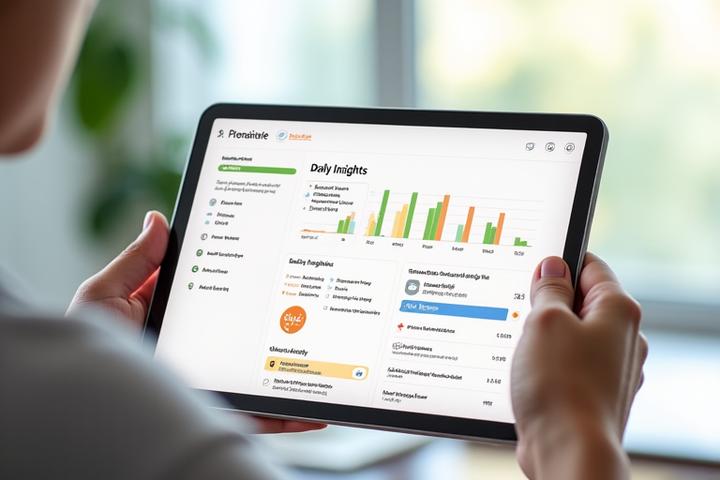 Interactive demo of VitaSpoke's personalized health dashboard with health insights, customized content, and progress tracking visualizations