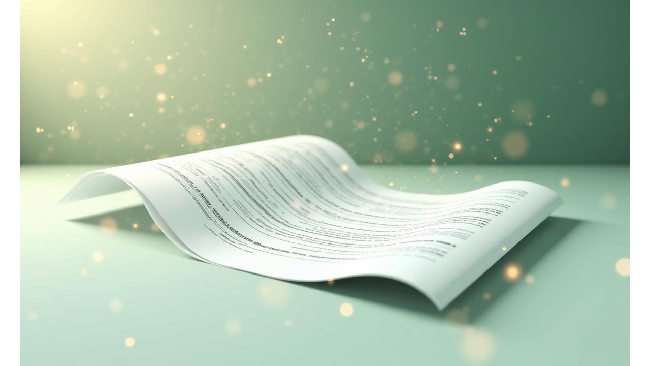 An open legal document with a stylized digital overlay, representing the intersection of traditional terms and modern technology, embodying clarity and innovation.